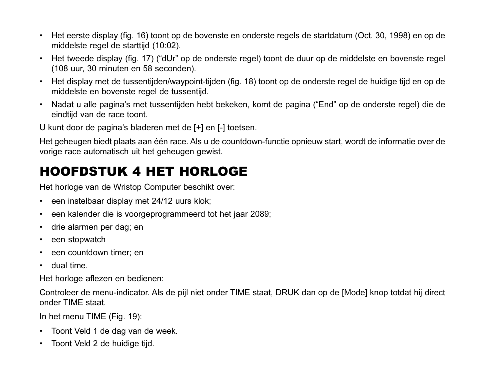 Hoofdstuk 4 het horloge | SUUNTO MARINER | REGATTA | YACHTSMAN User Manual | Page 204 / 288