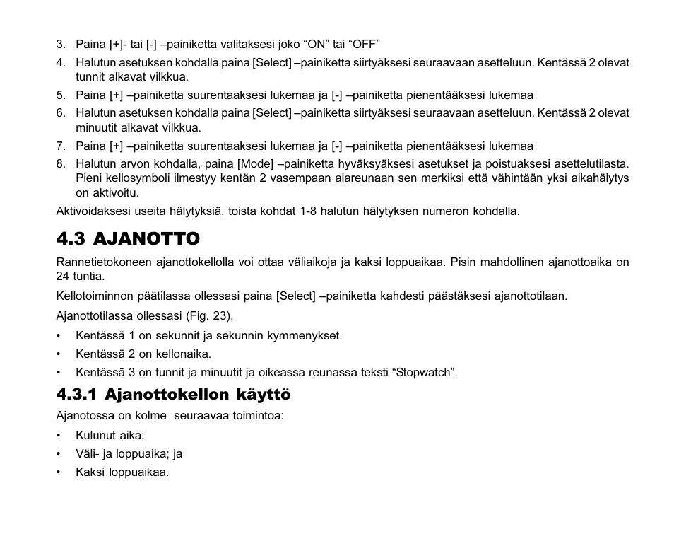 3 ajanotto, 1 ajanottokellon käyttö | SUUNTO MARINER | REGATTA | YACHTSMAN User Manual | Page 240 / 288