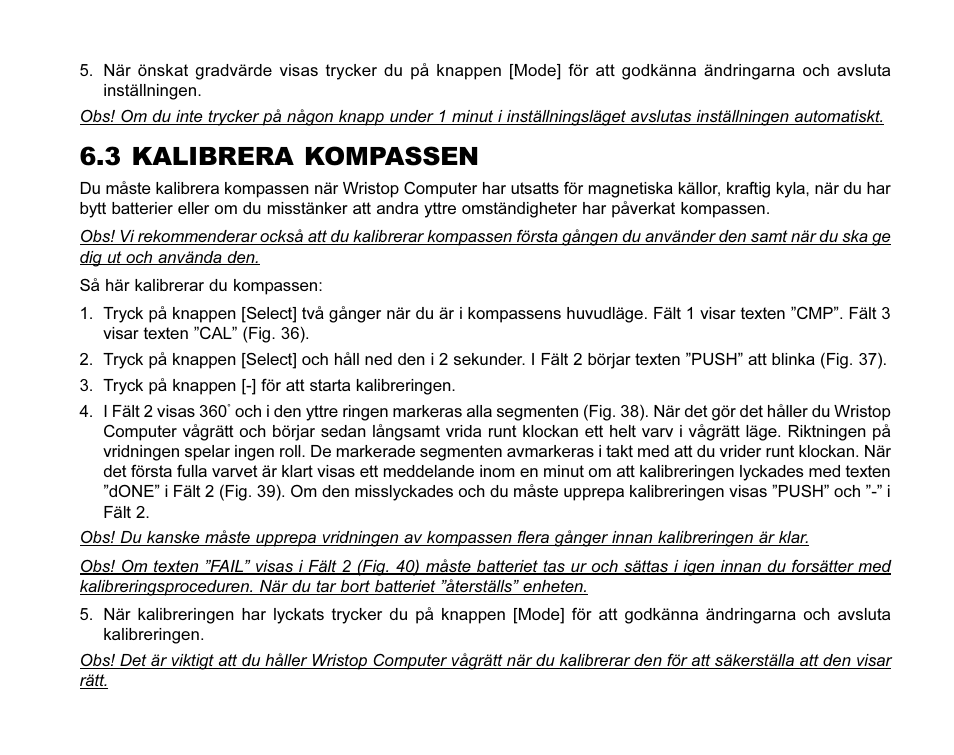 3 kalibrera kompassen | SUUNTO MARINER | REGATTA | YACHTSMAN User Manual | Page 282 / 288