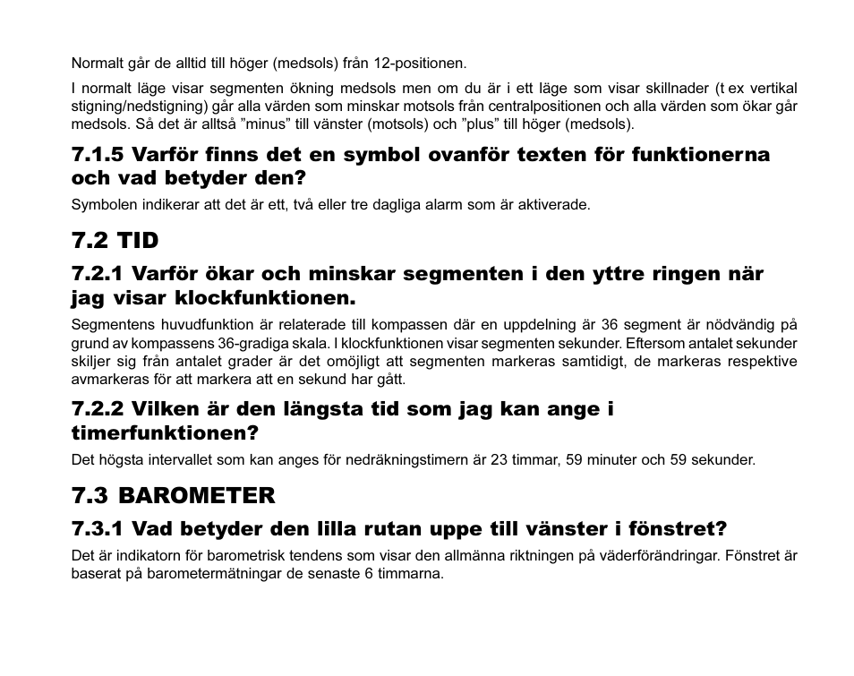 2 tid, 3 barometer | SUUNTO MARINER | REGATTA | YACHTSMAN User Manual | Page 284 / 288