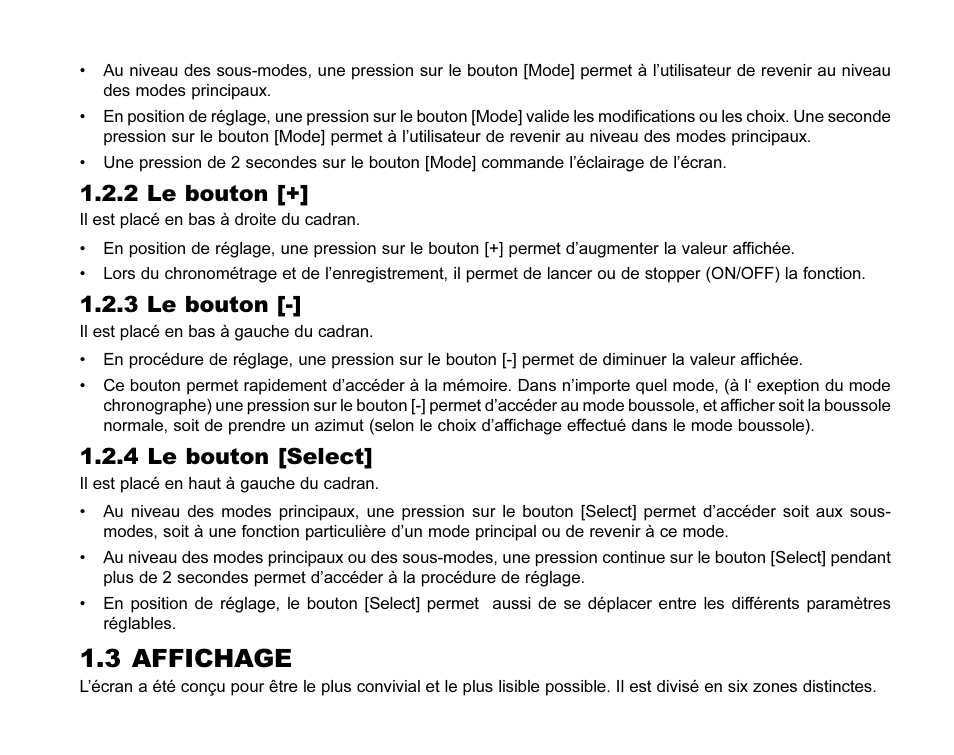 3 affichage, 2 le bouton, 3 le bouton | 4 le bouton [select | SUUNTO MARINER | REGATTA | YACHTSMAN User Manual | Page 49 / 288