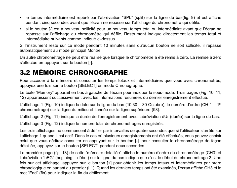 2 mémoire chronographe | SUUNTO MARINER | REGATTA | YACHTSMAN User Manual | Page 57 / 288