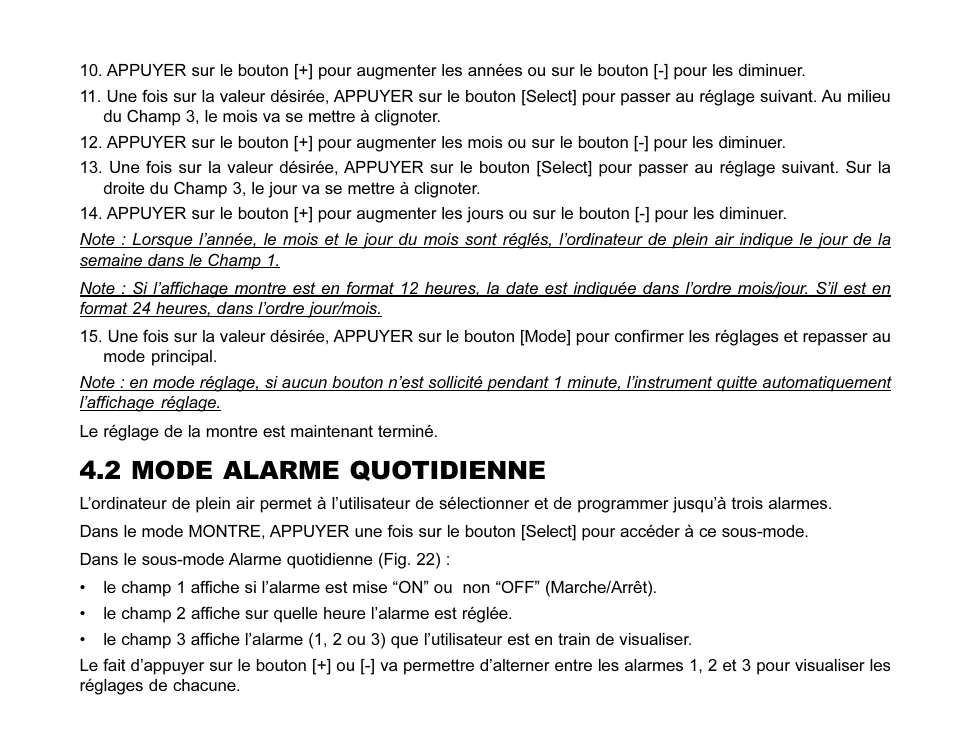 2 mode alarme quotidienne | SUUNTO MARINER | REGATTA | YACHTSMAN User Manual | Page 61 / 288