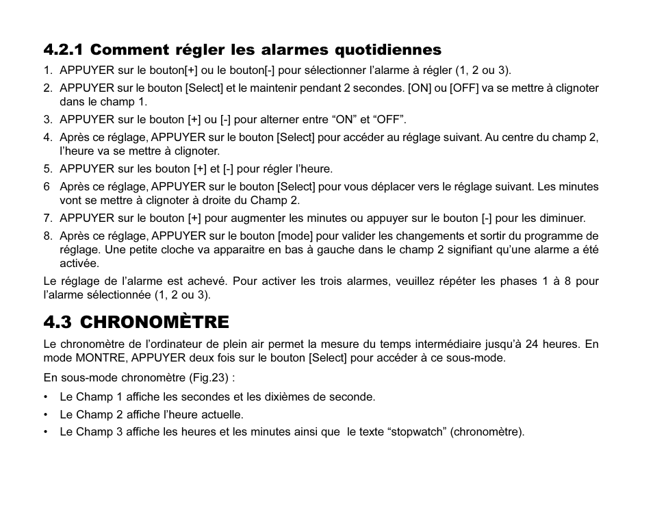 3 chronomètre, 1 comment régler les alarmes quotidiennes | SUUNTO MARINER | REGATTA | YACHTSMAN User Manual | Page 62 / 288