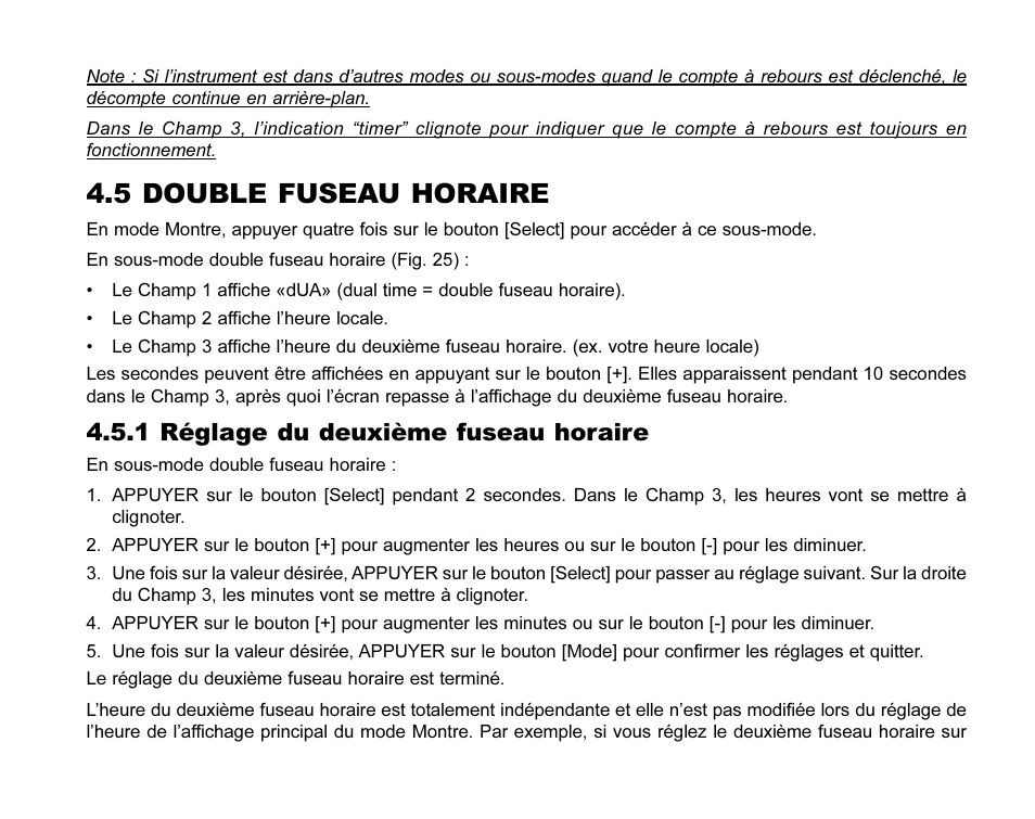 5 double fuseau horaire, 1 réglage du deuxième fuseau horaire | SUUNTO MARINER | REGATTA | YACHTSMAN User Manual | Page 65 / 288