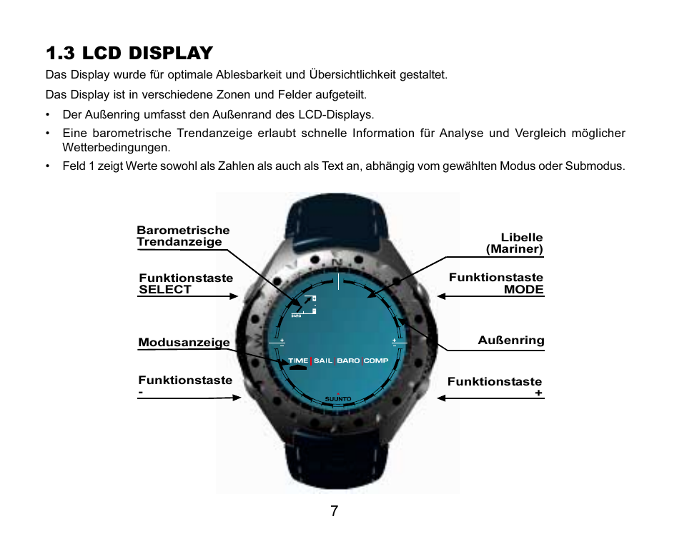 3 lcd display | SUUNTO MARINER | REGATTA | YACHTSMAN User Manual | Page 85 / 288