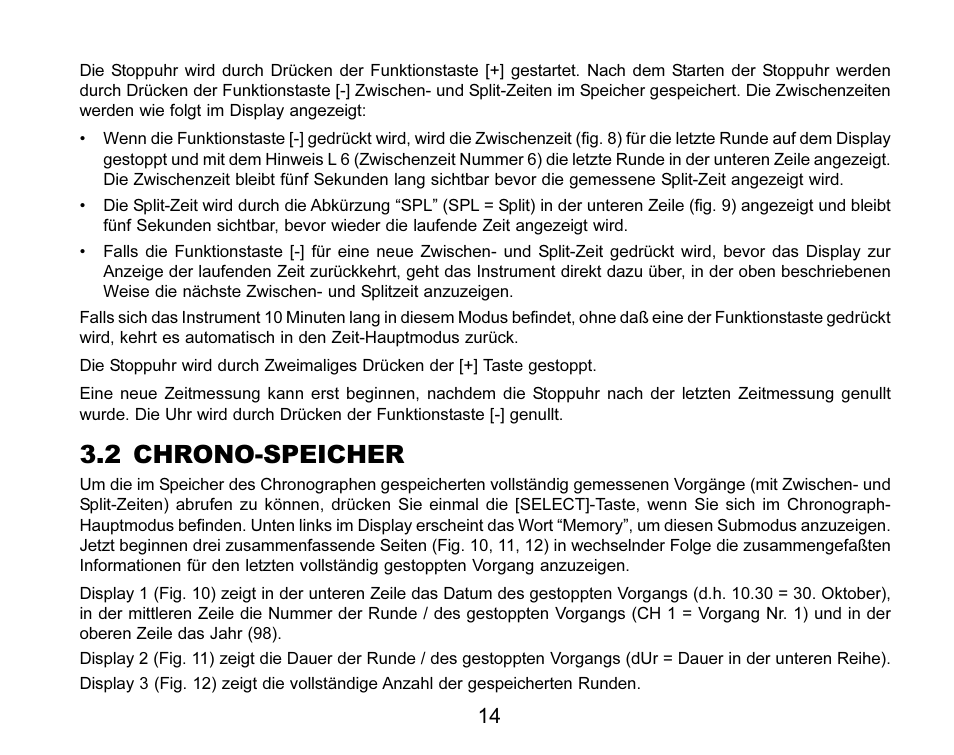 2 chrono-speicher | SUUNTO MARINER | REGATTA | YACHTSMAN User Manual | Page 92 / 288