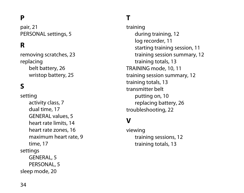 SUUNTO t1c User Manual | Page 35 / 37