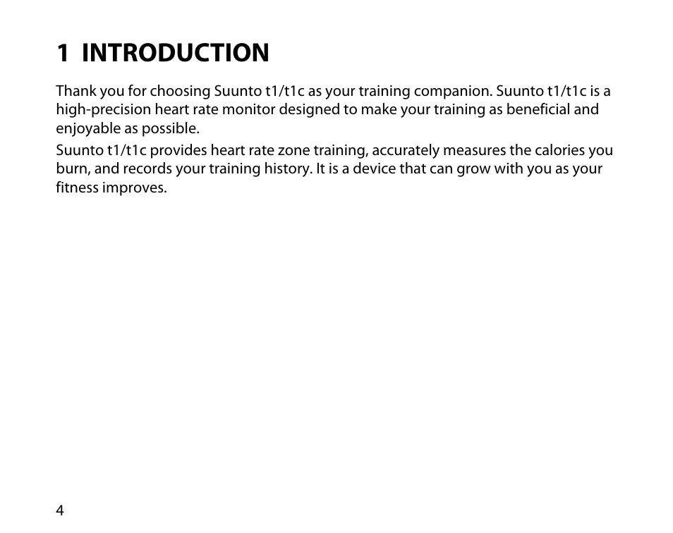 1 introduction | SUUNTO t1c User Manual | Page 5 / 37