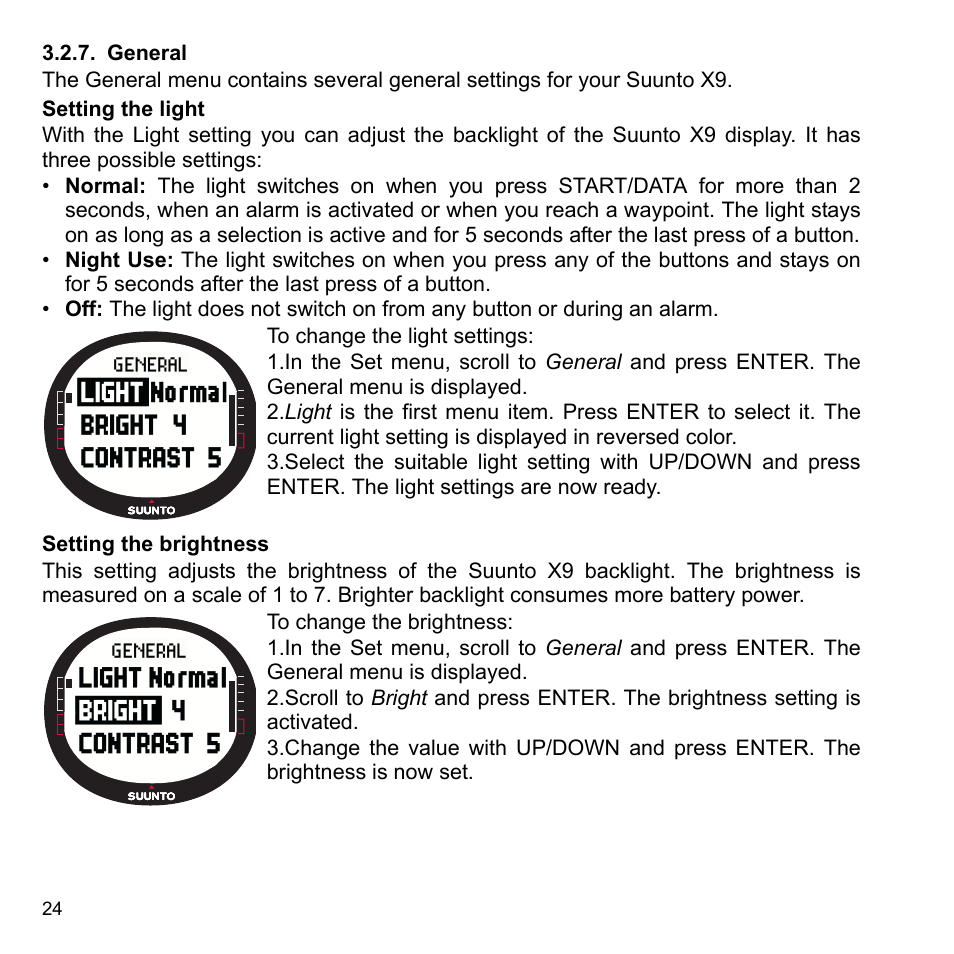 General, 7 general | SUUNTO X9_en. User Manual | Page 26 / 100