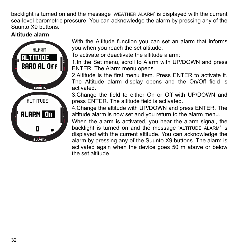 SUUNTO X9_en. User Manual | Page 34 / 100