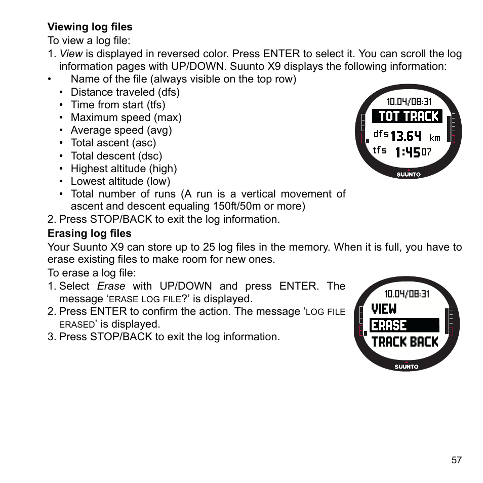 SUUNTO X9_en. User Manual | Page 59 / 100