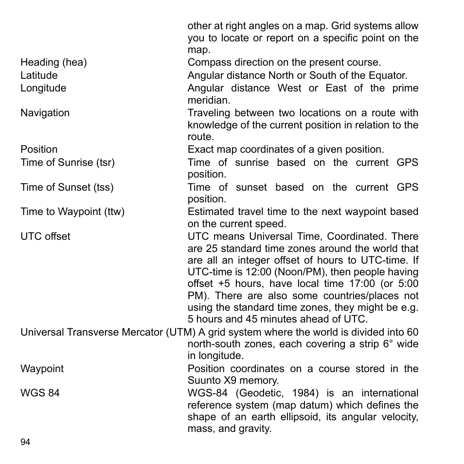 SUUNTO X9_en. User Manual | Page 96 / 100