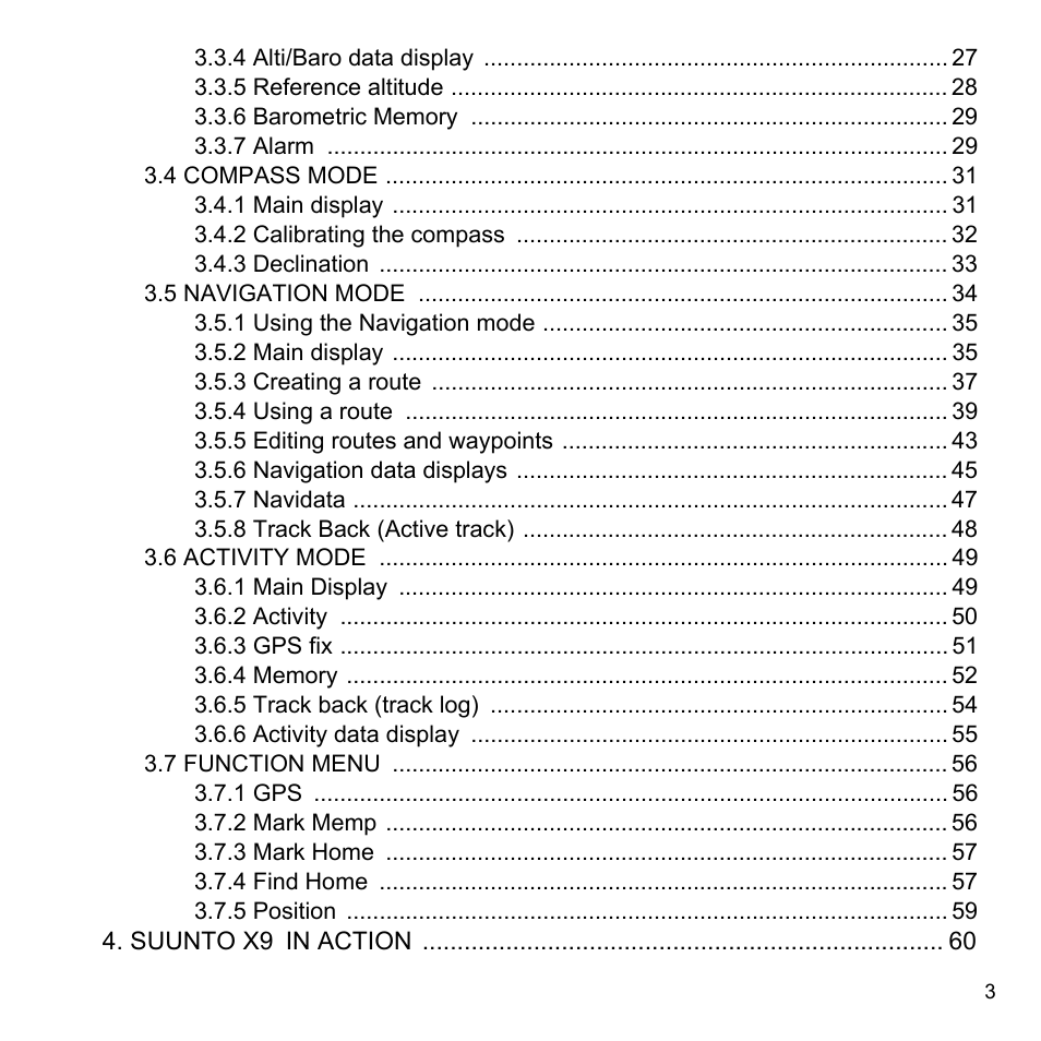 SUUNTO X9i User Manual | Page 4 / 97