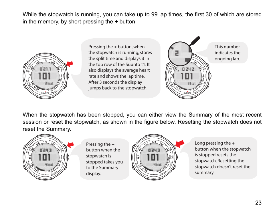 SUUNTO Stopwatch User Manual | Page 25 / 38