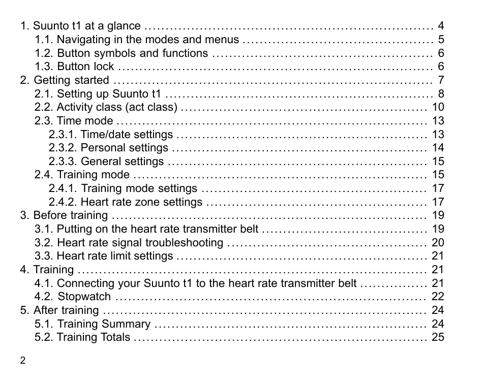 SUUNTO Stopwatch User Manual | Page 4 / 38