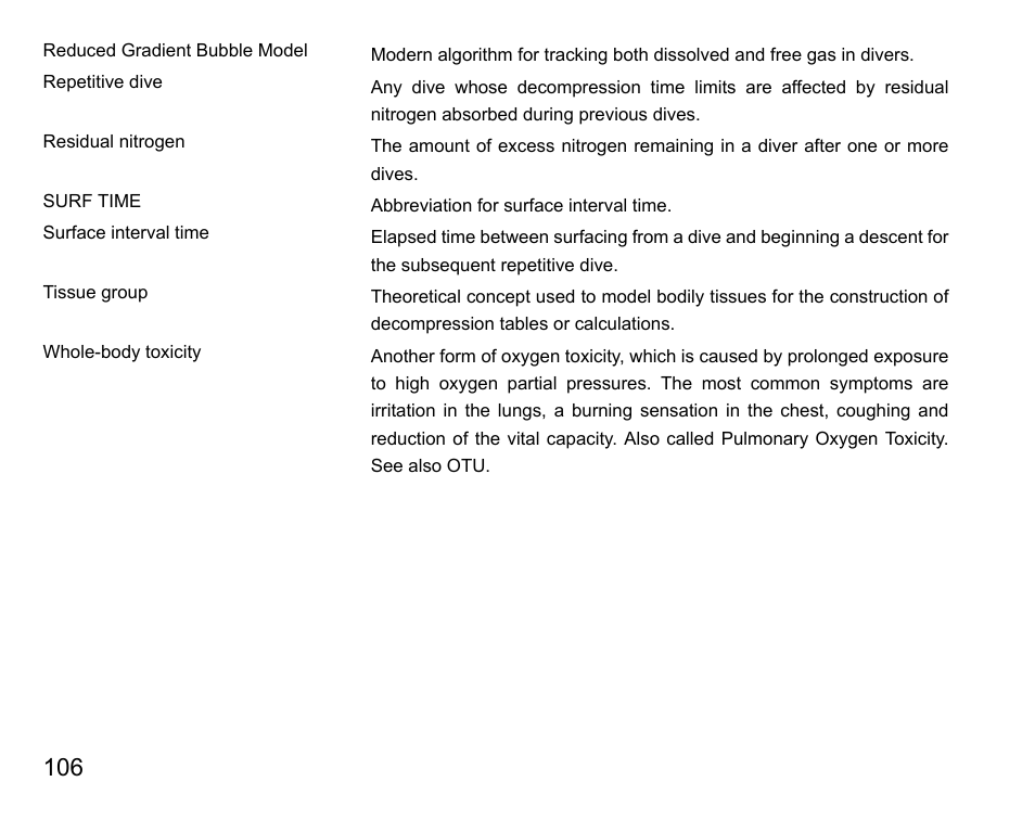 SUUNTO D6 User Manual | Page 106 / 110