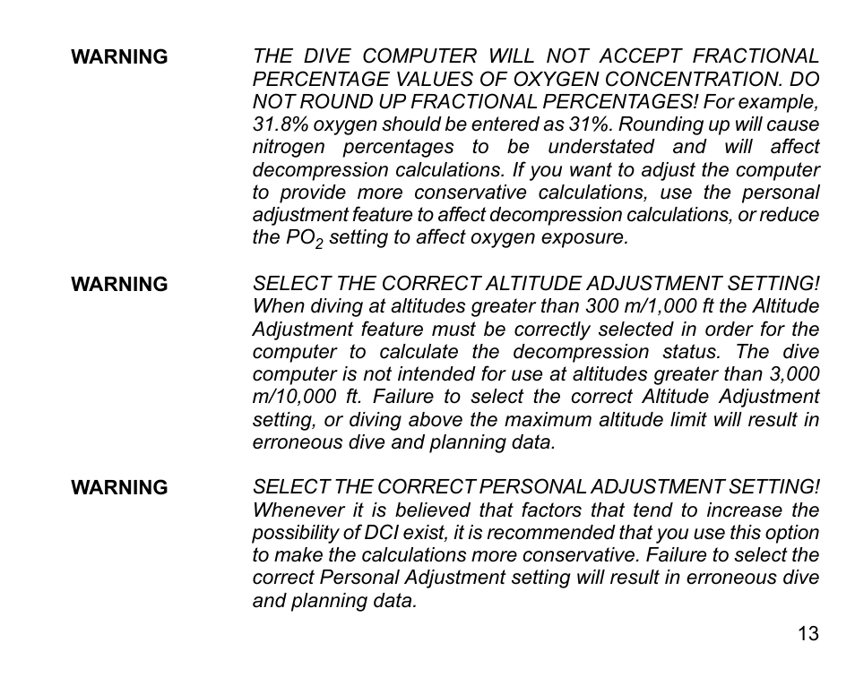 SUUNTO D6 User Manual | Page 13 / 110