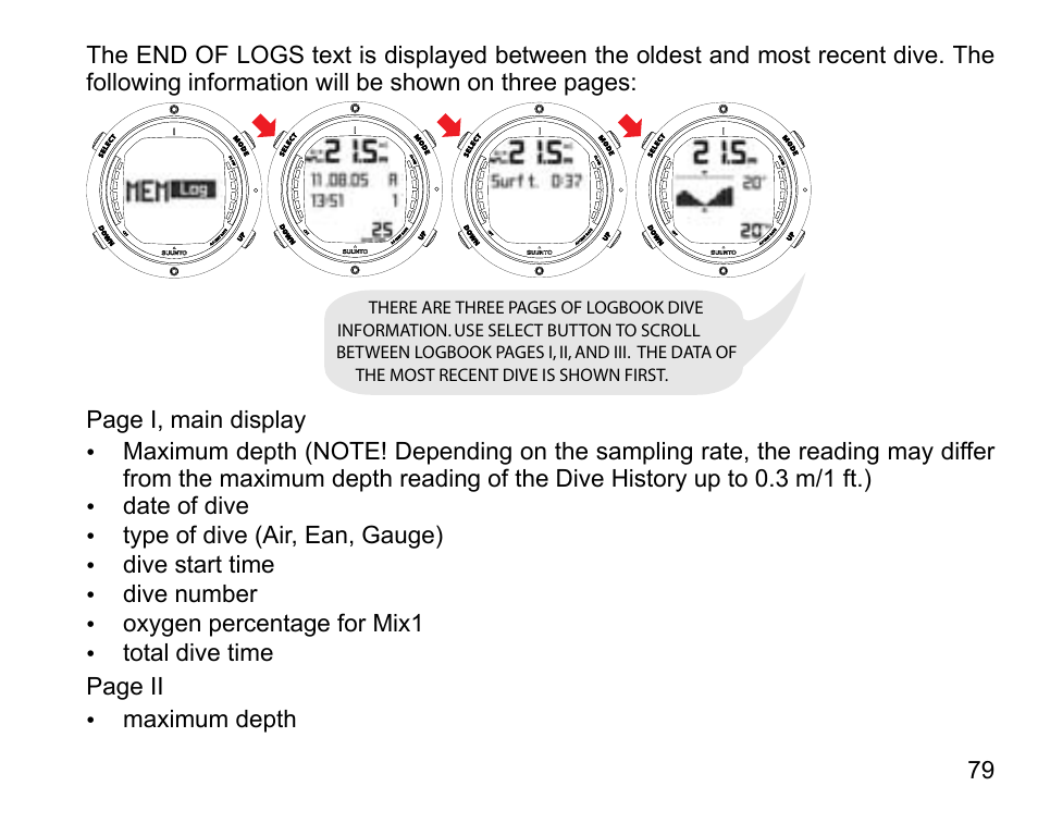 SUUNTO D6 User Manual | Page 79 / 110