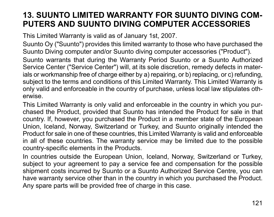 SUUNTO D6I User Manual | Page 120 / 130