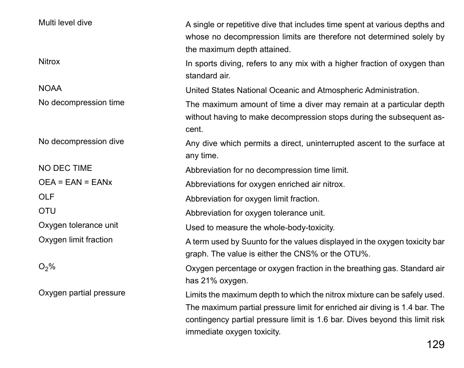 SUUNTO D6I User Manual | Page 128 / 130