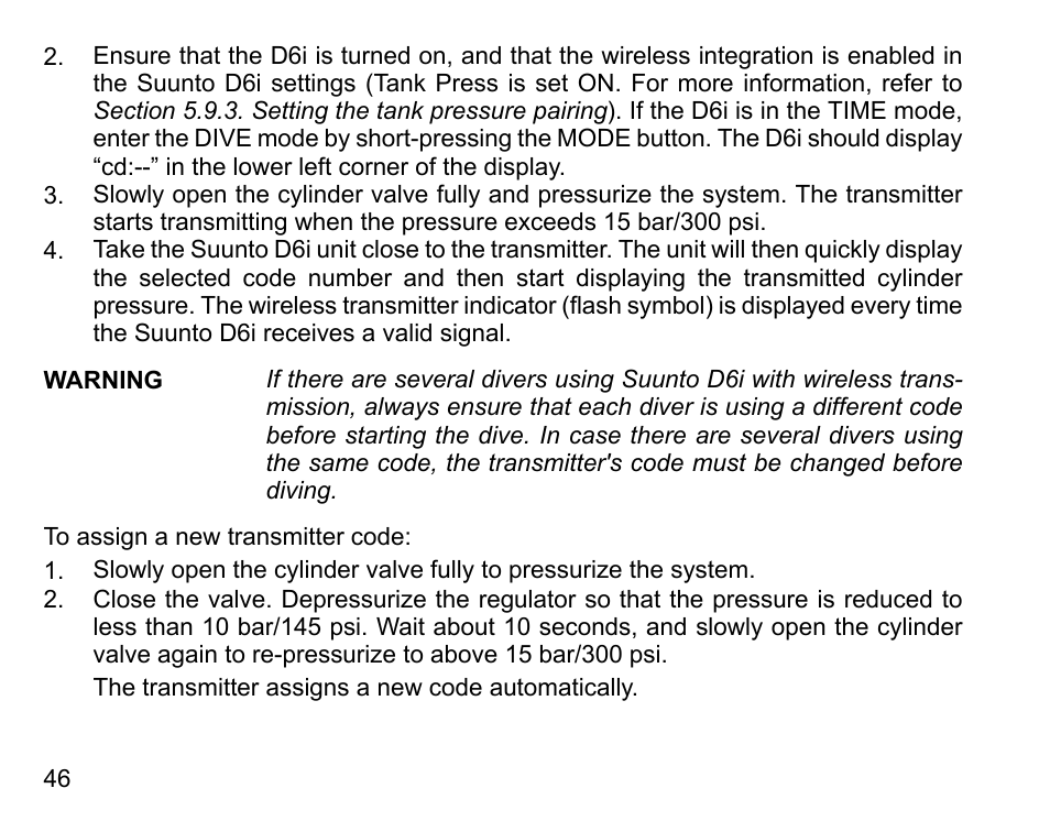 SUUNTO D6I User Manual | Page 45 / 130