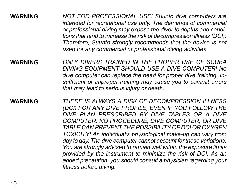 SUUNTO D6I User Manual | Page 9 / 130