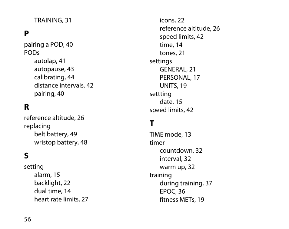 SUUNTO T6D User Manual | Page 57 / 59