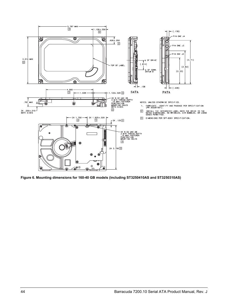 Seagate BARRACUDA ST3500830AS User Manual | Page 50 / 68