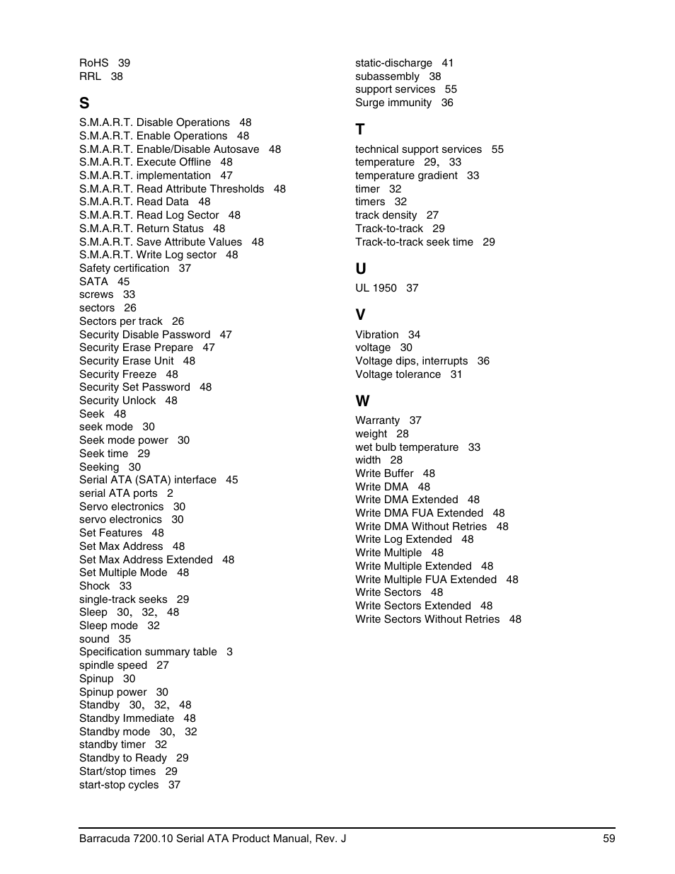 Seagate BARRACUDA ST3500830AS User Manual | Page 65 / 68