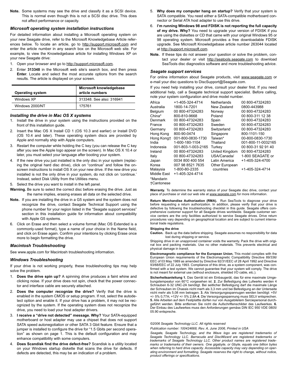 Seagate Barracuda ST3500830NS User Manual | Page 2 / 2