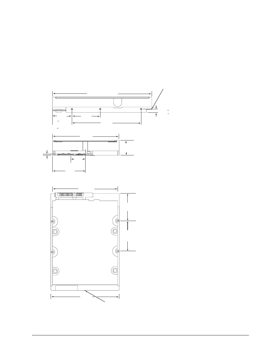 4 drive mounting, Mounting dimensions—top, side and end view | Seagate SV35.3 Series Serial ATA ST3750330SV User Manual | Page 31 / 54