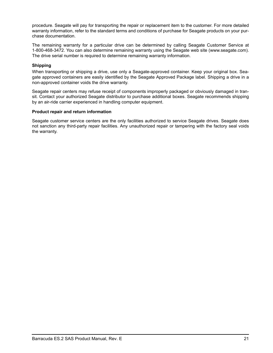 Seagate BARRACUDA ST3500620SS User Manual | Page 25 / 82