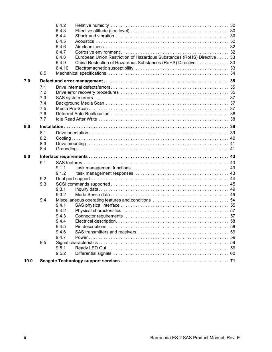Seagate BARRACUDA ST3500620SS User Manual | Page 4 / 82