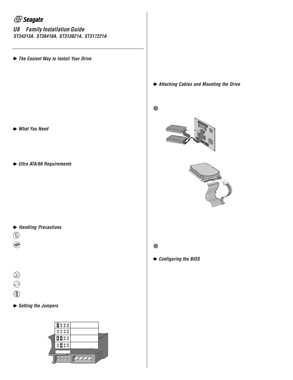 Seagate U8TM FAMILY ST38410A User Manual | 2 pages