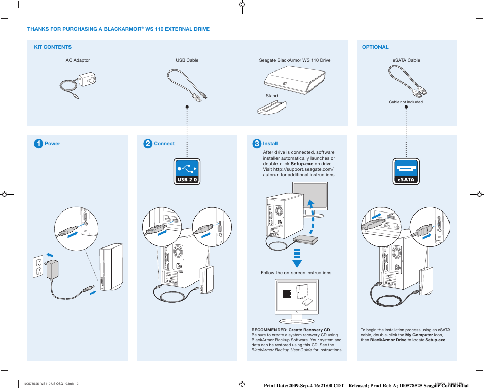 Seagate BlackArmor WS 110 User Manual | Page 2 / 2