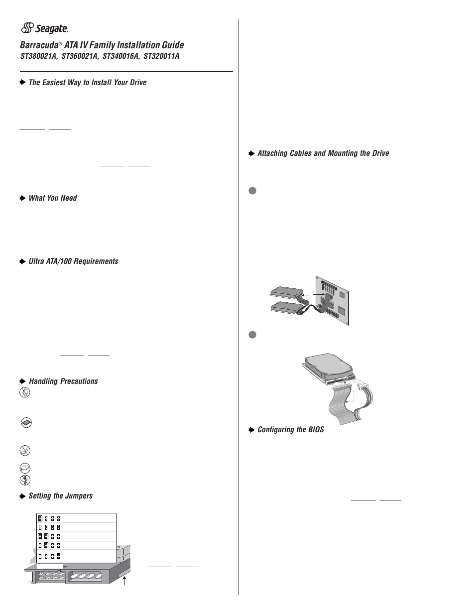 Seagate BARRACUDA ST340016A User Manual | 2 pages