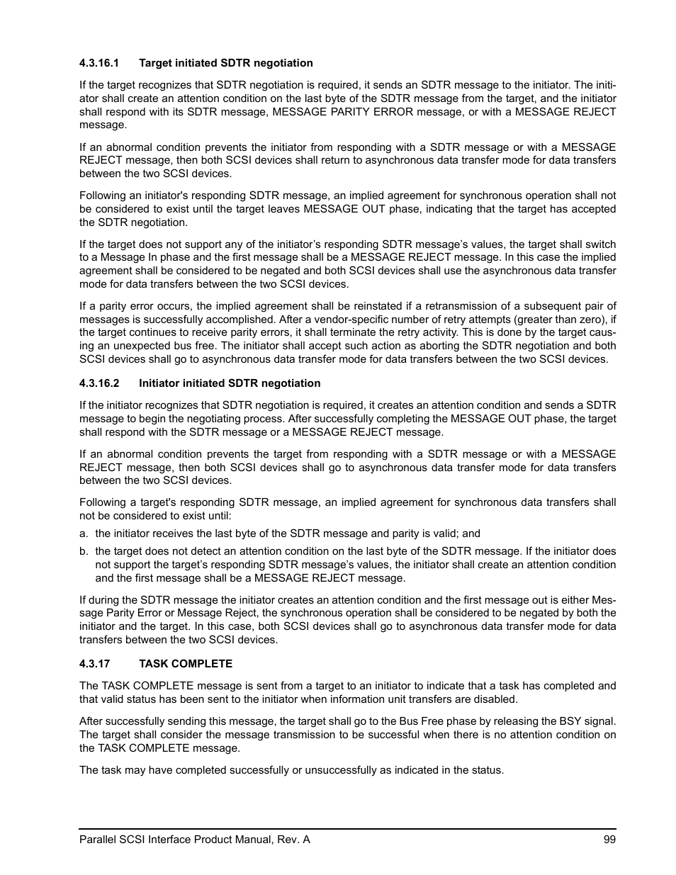 1 target initiated sdtr negotiation, 2 initiator initiated sdtr negotiation, 17 task complete | Seagate Ultra 160 User Manual | Page 113 / 186