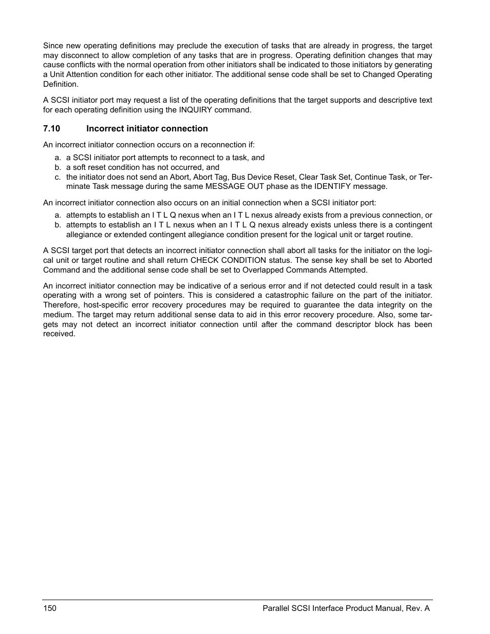 10 incorrect initiator connection | Seagate Ultra 160 User Manual | Page 164 / 186