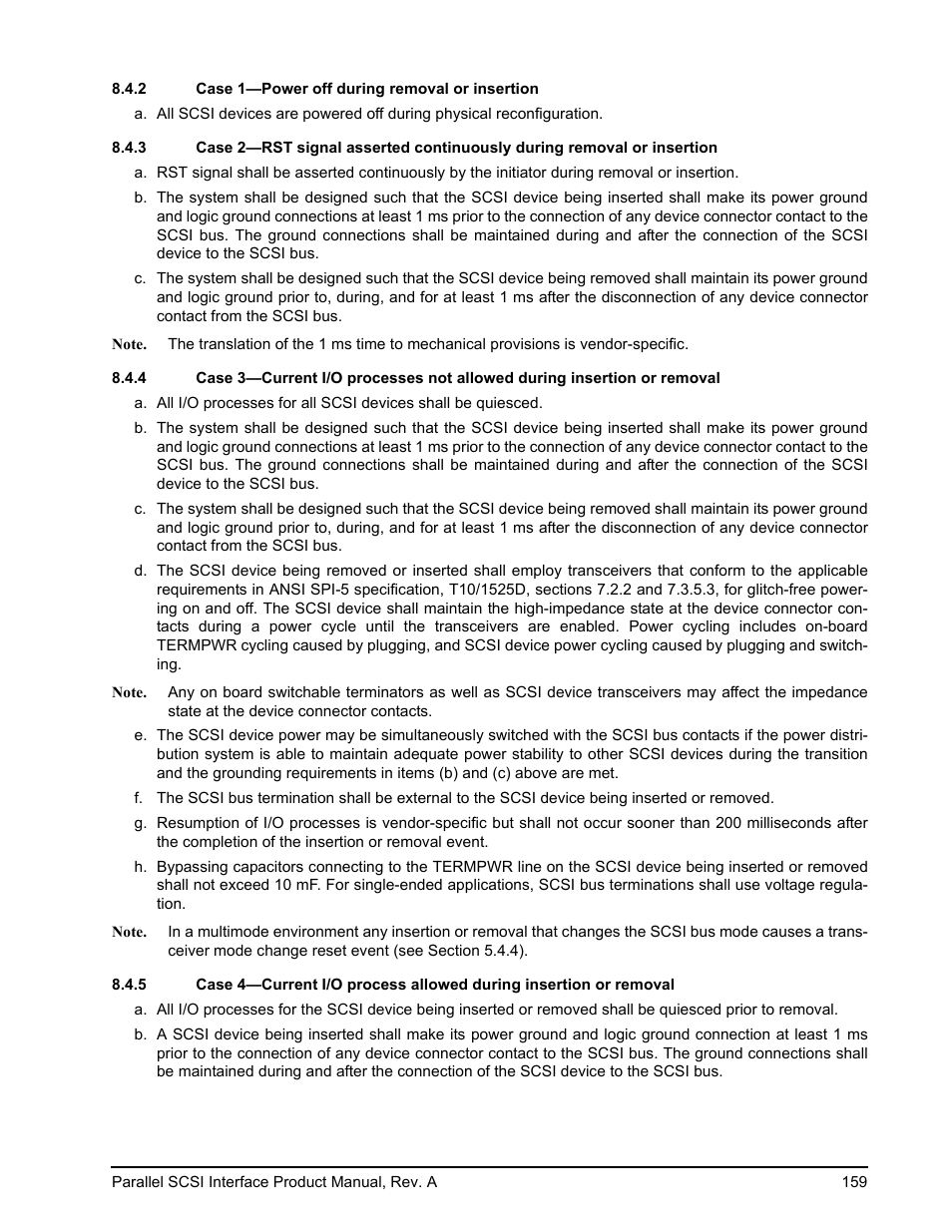 2 case 1-power off during removal or insertion, Case 1—power off during removal or insertion | Seagate Ultra 160 User Manual | Page 173 / 186