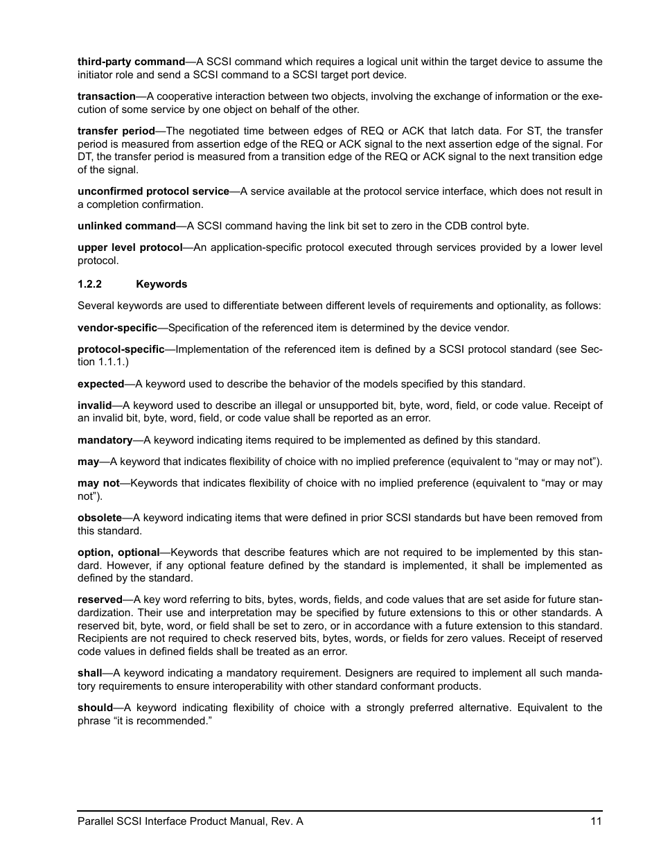 2 keywords, Keywords | Seagate Ultra 160 User Manual | Page 25 / 186