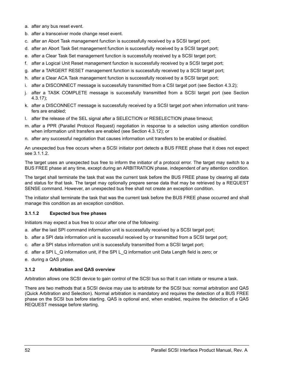 2 expected bus free phases, 2 arbitration and qas overview, Arbitration and qas overview | Seagate Ultra 160 User Manual | Page 66 / 186