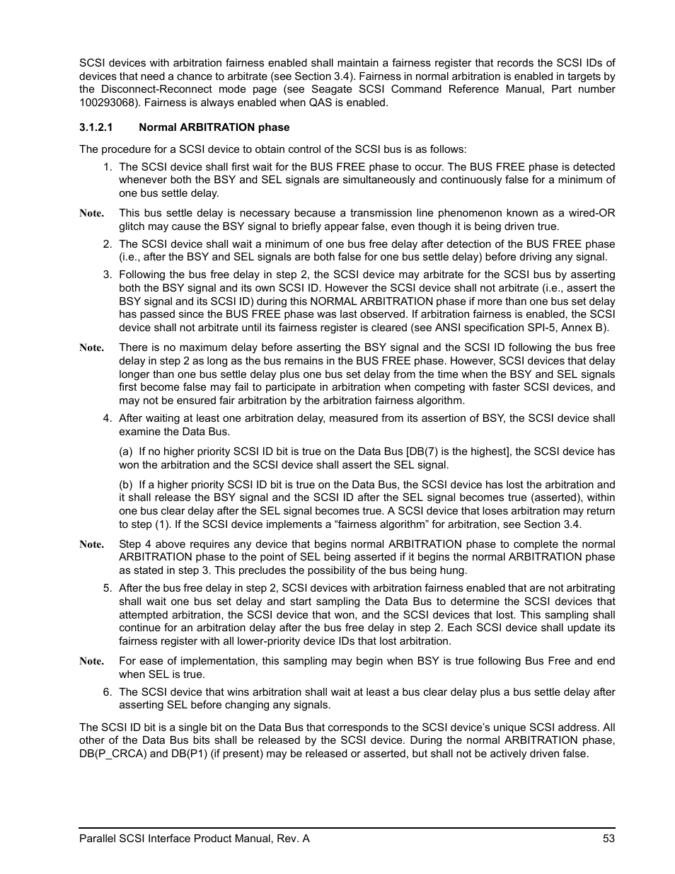 1 normal arbitration phase | Seagate Ultra 160 User Manual | Page 67 / 186