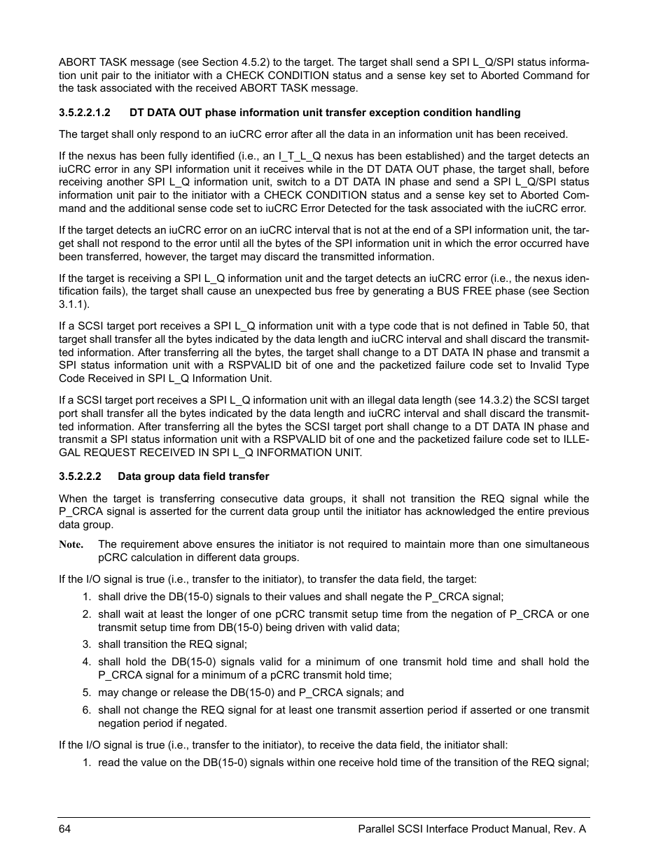 2 data group data field transfer, Data group data field transfer | Seagate Ultra 160 User Manual | Page 78 / 186