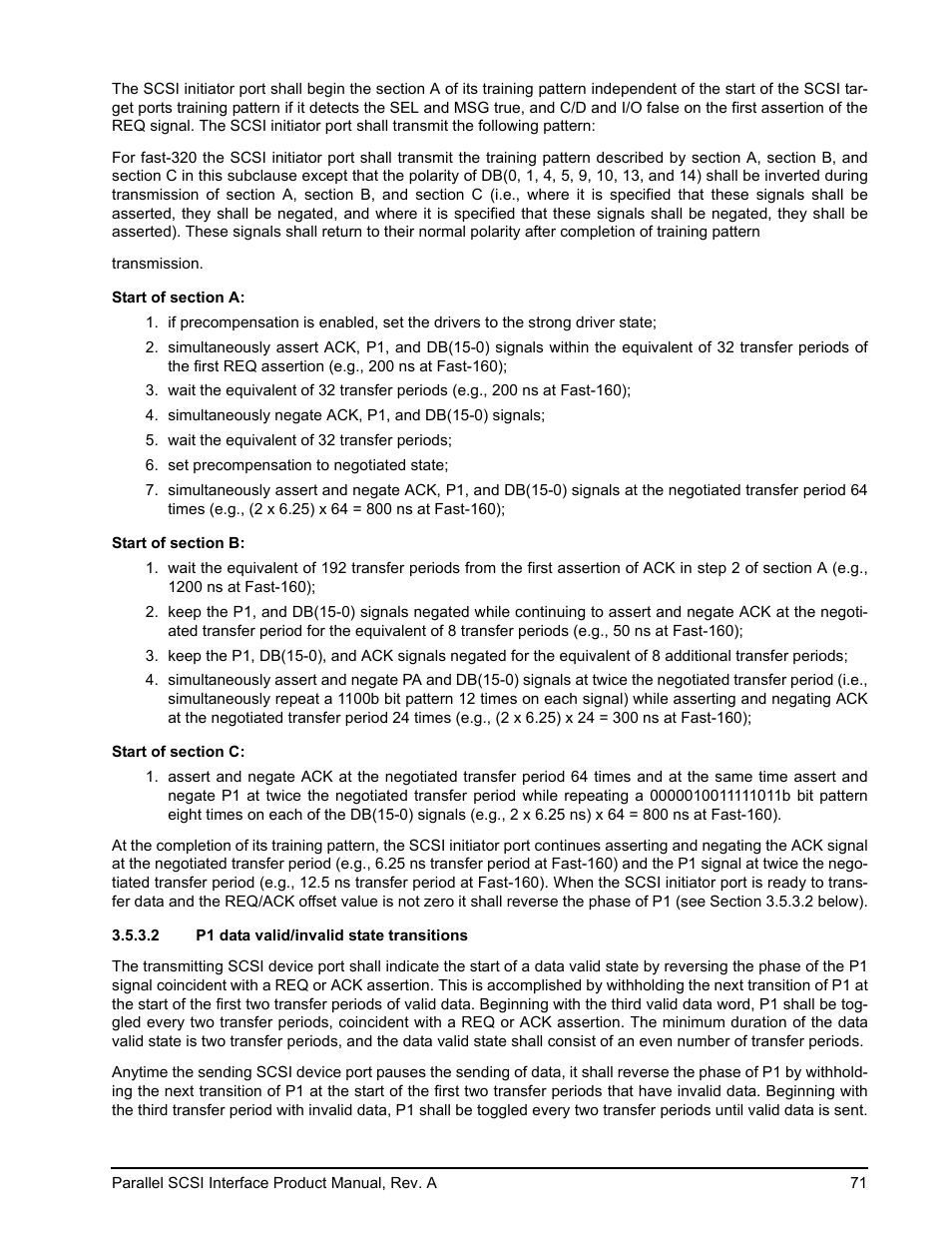2 p1 data valid/invalid state transitions | Seagate Ultra 160 User Manual | Page 85 / 186