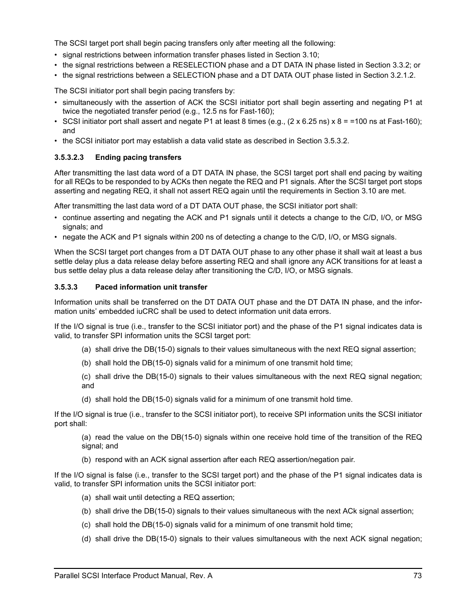 3 ending pacing transfers, 3 paced information unit transfer, Ending pacing transfers | Seagate Ultra 160 User Manual | Page 87 / 186