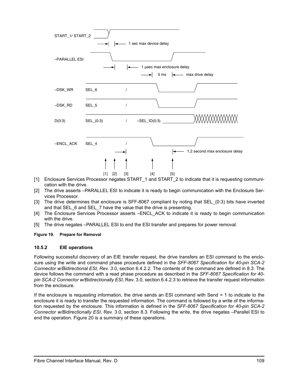 2 eie operations, Eie operations, Figure 19 | Prepare for removal | Seagate Fibre Channel Interface User Manual | Page 123 / 432