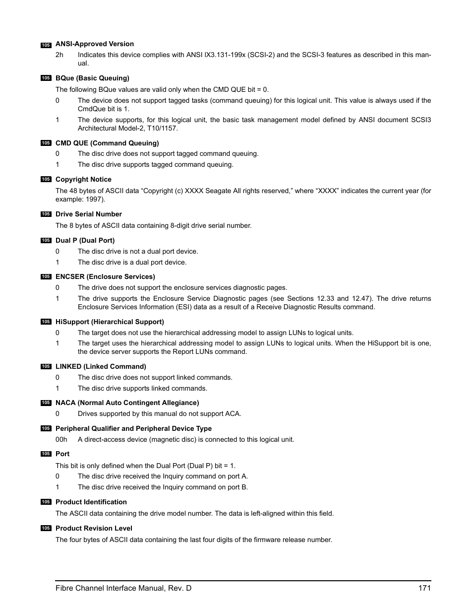 Seagate Fibre Channel Interface User Manual | Page 185 / 432
