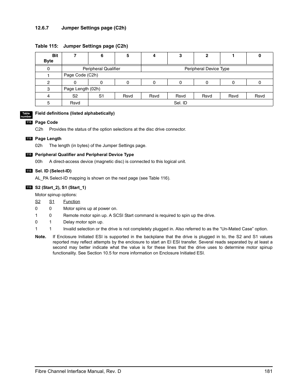 7, jumpe, E 115 for | Seagate Fibre Channel Interface User Manual | Page 195 / 432