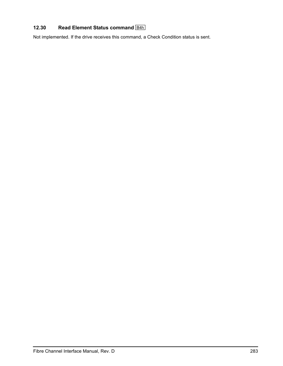 30 read element status command, Read element status command | Seagate Fibre Channel Interface User Manual | Page 297 / 432